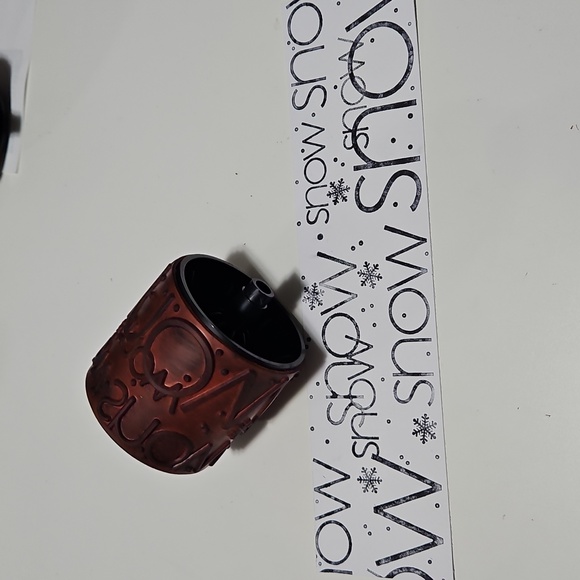 Snow Stampin Round Jumbo wheel stamp 2" wide - Picture 1 of 2